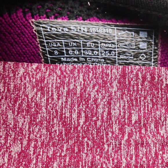 NEW Teva Women's 8 Hydro-Life Ballet Flats Slip on Shoes Black Purple - Picture 3 of 10